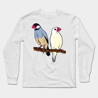 two java sparrow birds Long Sleeve T-Shirt